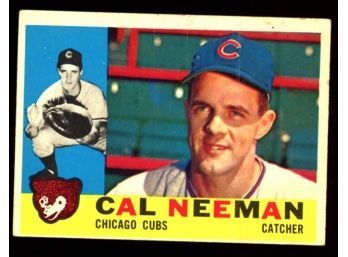 1960 TOPPS BASEBALL CAL NEEMAN #337 CHICAGO CUBS