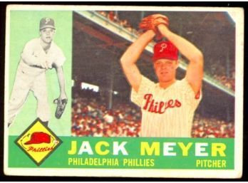 1960 TOPPS BASEBALL JACK MEYER #64 PHILADELPHIA PHILLIES VINTAGE