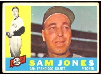 1960 TOPPS BASEBALL SAM JONES #410 SAN FRANCISCO GIANTS VINTAGE