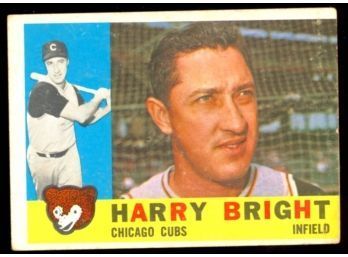 1960 TOPPS BASEBALL HARRY BRIGHT #277 CHICAGO CUBS VINTAGE