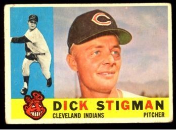 1960 TOPPS BASEBALL DICK STIGMAN #507 CLEVELAND INDIANS