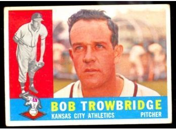 1960 TOPPS BASEBALL BOB TROWBRIDGE #66 KANSAS CITY ATHLETICS VINTAGE