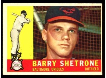 1960 TOPPS BASEBALL BARRY SHETRONE #348 BALTIMORE ORIOLES