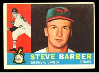 1960 TOPPS BASEBALL #514 STEVE BARBER