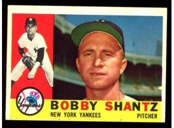 1960 TOPPS BASEBALL BOBBY SHANTZ #315 NEW YORK YANKEES