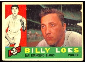 1960 TOPPS BASEBALL BILLY LOES #181 SAN FRANCISCO GIANTS VINTAGE