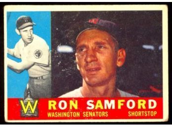 1960 TOPPS BASEBALL RON SAMFORD #409 WASHINGTON SENATORS VINTAGE