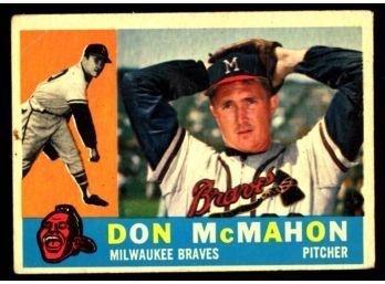 1960 TOPPS BASEBALL #189 DON McMAHON