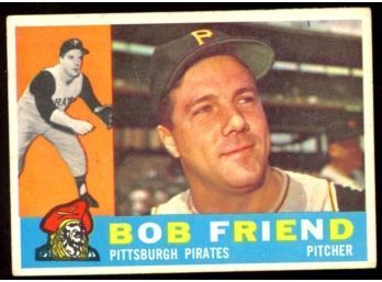 1960 TOPPS BASEBALL BOB FRIEND #437 PITTSBURGH PIRATES VINTAGE