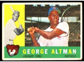 1960 TOPPS BASEBALL GEORGE ALTMAN #259 CHICAGO CUBS VINTAGE