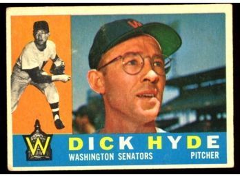 1960 TOPPS BASEBALL DICK HYDE #193 WASHINGTON SENATORS