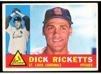 1960 TOPPS BASEBALL DICK RICKETTS #236 ST LOUIS CARDINALS