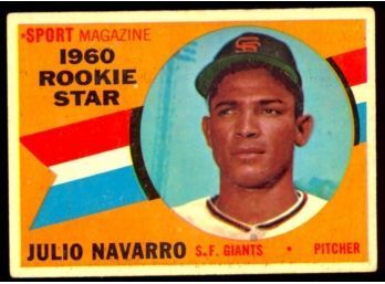 1960 TOPPS BASEBALL JULIO NAVARRO ROOKIE STAR #140 SAN FRANCISCO GIANTS VINTAGE RC