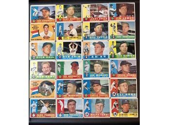 Lot Of 24 Low Grade 1960 Topps Baseball Cards