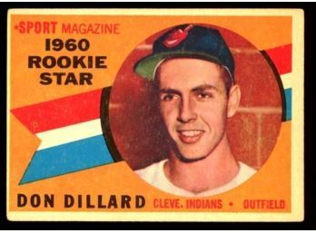 1960 TOPPS BASEBALL #122 DON DILLARD ROOKIE STAR