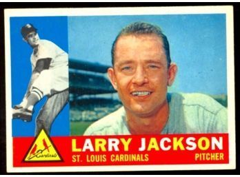 1960 TOPPS BASEBALL LARRY JACKSON #492 ST LOUIS CARDINALS VINTAGE