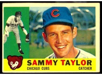 1960 TOPPS BASEBALL SAMMY TAYLOR #162 CHICAGO CUBS VINTAGE