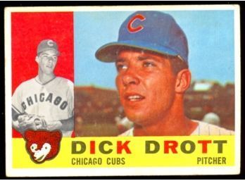 1960 TOPPS BASEBALL DICK DROTT #27 CHICAGO CUBS VINTAGE