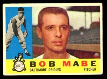 1960 TOPPS BASEBALL #288 BOB MABE