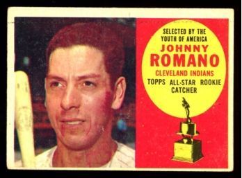 1960 TOPPS BASEBALL #323 JOHNNY ROMANO ROOKIE CUP CARD