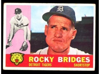 1960 TOPPS BASEBALL ROCKY BRIDGES #22 DETROIT TIGERS VINTAGE