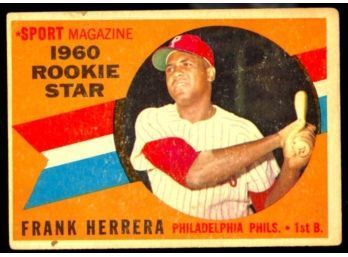 1960 TOPPS BASEBALL FRANK HERRERA ROOKIE STAR #130 PHILADELPHIA PHILLIES RC VINTAGE