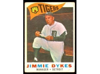 1960 TOPPS BASEBALL JIMMIE DYKES #214 DETROIT TIGERS VINTAGE