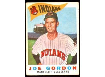 1960 TOPPS BASEBALL JOE GORDON #216 CLEVELAND INDIANS VINTAGE