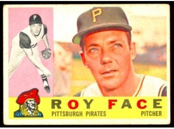 1960 TOPPS BASEBALL ROY FACE #20 PITTSBURGH PIRATES VINTAGE