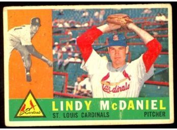 1960 TOPPS BASEBALL LINDY MCDANIEL #195 ST LOUIS CARDINALS VINTAGE