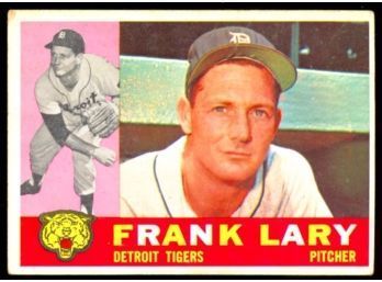 1960 TOPPS BASEBALL FRANK LARY #85 DETROIT TIGERS VINTAGE