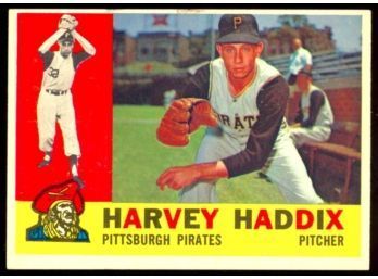 1960 TOPPS BASEBALL HARVEY HADDIX #340 PITTSBURGH PIRATES VINTAGE