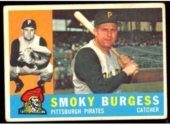 1960 TOPPS BASEBALL SMOKY BURGESS #393 PITTSBURGH PIRATES VINTAGE