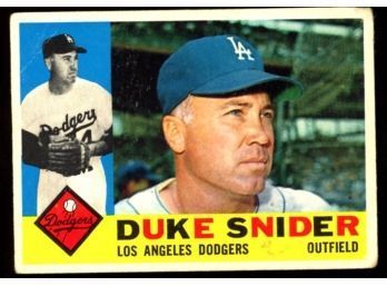 1960 TOPPS BASEBALL #493 Duke Snider