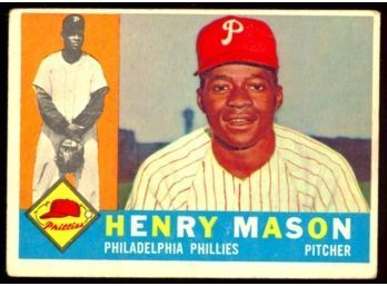 1960 TOPPS BASEBALL HENRY MASON #331 PHILADELPHIA PHILLIES VINTAGE