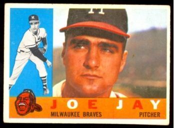 1960 TOPPS BASEBALL JOE JAY #266 MILWAUKEE BRAVES VINTAGE