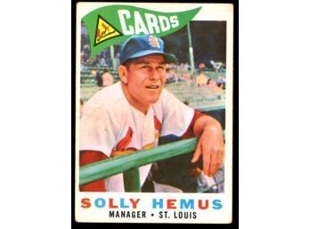 1960 TOPPS BASEBALL SOLLY HEMUS #218 ST LOUIS CARDINALS