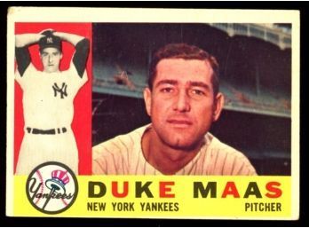 1960 TOPPS BASEBALL #421 Duke Maas