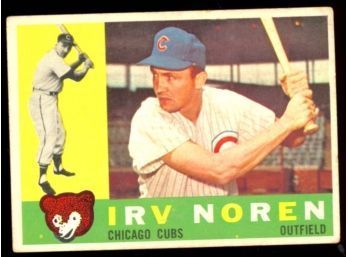 1960 TOPPS BASEBALL IRV NOREN #433 CHICAGO CUBS VINTAGE