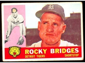 1960 TOPPS BASEBALL ROCKY BRIDGES #22 DETROIT TIGERS VINTAGE