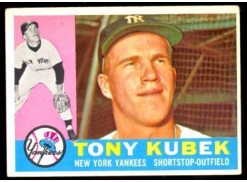 1960 TOPPS BASEBALL TONY KUBEK #83 NEW YORK YANKEES VINTAGE