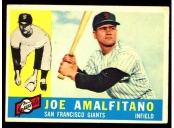 1960 TOPPS BASEBALL JOE AMALFITANO #356 SAN FRANCISCO GIANTS