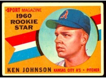 1960 TOPPS BASEBALL KEN JOHNSON ROOKIE STAR #135 KANSAS CITY ATHLETICS RC VINTAGE