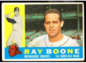 1960 TOPPS BASEBALL RAY BOONE #281 MILWAUKEE BRAVES VINTAGE