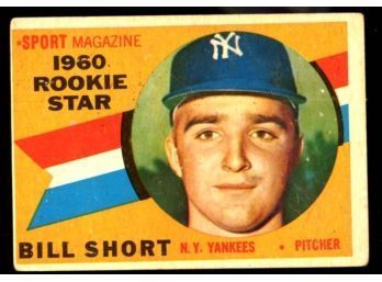 1960 TOPPS BASEBALL #142 BILL SHORT ROOKIE STAR