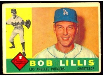 1960 TOPPS BASEBALL BOB LILLIS #354 LOS ANGELES DODGERS VINTAGE