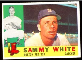 1960 TOPPS BASEBALL SAMMY WHITE #203 BOSTON RED SOX VINTAGE