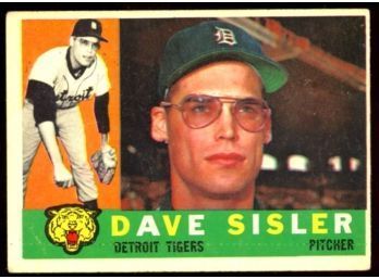 1960 TOPPS BASEBALL DAVE SISLER #186 DETROIT TIGERS VINTAGE