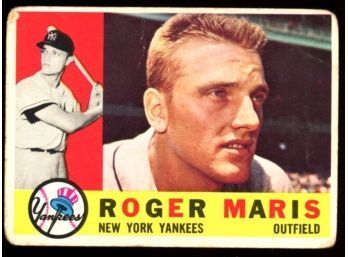 1960 TOPPS BASEBALL #377 ROGER MARIS NY YANKEES