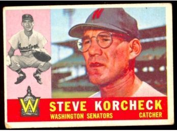 1960 TOPPS BASEBALL STEVE KORCHECK #56 WASHINGTON SENATORS VINTAGE